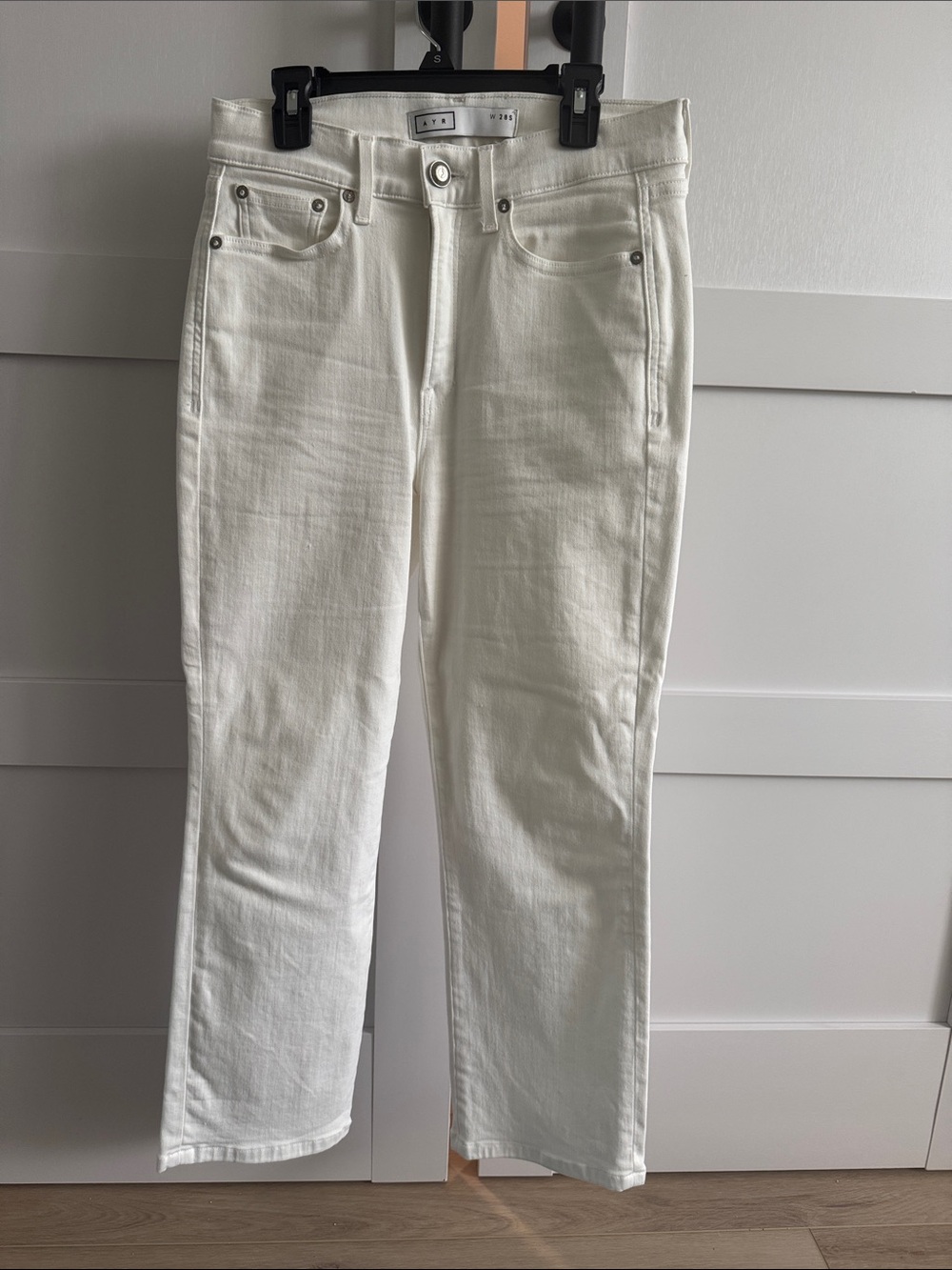 AYR Women's White Ankle Crop Jeans